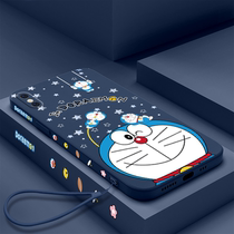 Apple x mobile phone shell iphone8plus creative straight edge xsmax liquid silicone xr protective sleeve 7Plus cartoon new Doraemon A dream xmax full bag anti-fall soft shell 7 