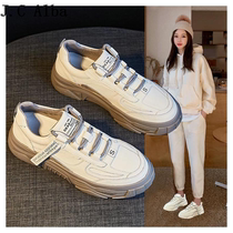 Trendy womens shoes ins net red super hot small white shoes womens 2022 winter new sneakers genuine leather breathable casual all-match