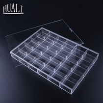 Jewelry storage box grid transparent acrylic grid split plate jewelry jewelry beads display box scattered beads