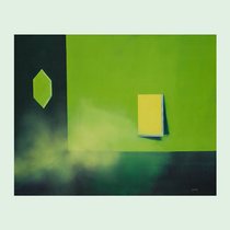 Central American College Dong Zhidong < C Space > Original Buface Oil Painting Oil Painting Modern Brief Living Room Book Room Decorative Painting