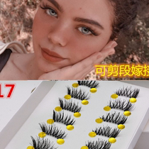 Rabbit Grandma Little Red Book False Eyelashes Female Supernatural Half Eye Tail Graft Simulation Segmented Single Cluster Dense V