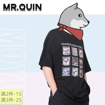 Touch Fish Forbidden MRQUIN Official Summer Short Sleeve T-Shirt Cartoon Casual Original Male And Female Couple Big Code Students