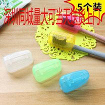 Home outdoor travel portable wash toothbrush box toothbrush head protective cover 5 packs