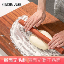 Double gun solid bamboo wood non-stick Press stick solid wood dumpling skin rolling stick flour stick large small bamboo rolling pin