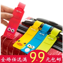 Mini cartoon luggage tag travel tag boarding pass suitcase cartoon listing tag tag