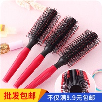 Beauty hairdresser wholesale rolling roller comb round hair comb blows straight hair - hair trinket