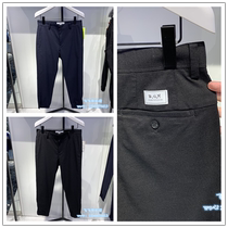 BHM mens spring and summer fashion handsome youth trend Joker casual 9-point pants mens tie pants DSPT3191