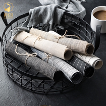 Komei wo padded pvc rectangular Western placematted cutlery plate mat waterproof non-slip insulated table mat