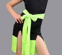 Child Female adult Middle child Latin Dance Tassel belt Dance Lace belt Dynamic Rumba Cha Cha dance accessories