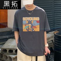   T-shirt mens short-sleeved 2020 new summer Korean version of the trend fashion loose half-sleeved mens T-shirt tide brand clothing