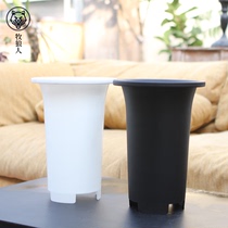 Shepherds Orchid Flower Pot Plastic Flower Pot Orchid Special basin Ink Lanchun Junko Lan High cylinder flower pot