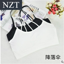  Beautiful back sports underwear Female student junior high school high school girl small vest no rimless bandeau chest bra summer thin