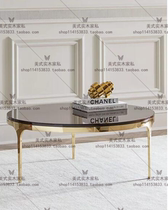 Modern minimalist Living room Stainless Steel Round Tea Table Designer Prototype board room Reception talks table Round a few coffee tables