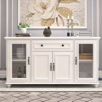 American solid wood dining side cabinet modern minimalist in white kitchen wine cabinet in small family style lockers tea water bowls cabinet