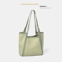 2023 Early spring new womens bag Jane about large capacity Totbag Double shoulder strap Soft leather Single shoulder bag 100 lap commute bag tide