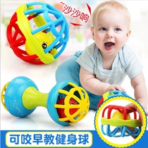 Hand-grabbing ball baby baby silicone hand-held toy rattle touch ball 3-6-18 months puzzle soft glue soft ball