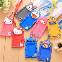 Creative cartoon silicone work card bus hanging neck certificate card set opening activities kindergarten childrens small gifts