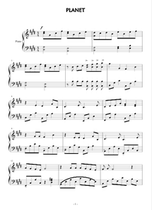 PLANET Planet Douyin Popular Songs Piano Score Stave Score HD