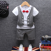 New childrens clothing male baby Summer clothes little boy baby children 1 clothes 2 Children 3 summer suit one year old 4