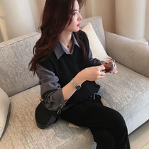 2021 Spring and autumn new ladies trendy fashion design sensation small crowdwear vest knit waistcoat for autumn and winter horse