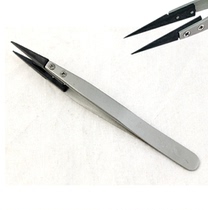 Head changeable plastic tip tweezers stainless steel anti-static carbon fiber head anti-static tweezers