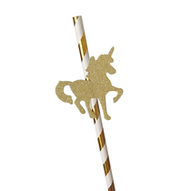 Upgraded unicorn straw casual DIY disposable two-color optional for dinner party