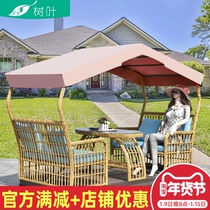Outdoor swing rattan art power rocking chair 4 rocking chair outdoor swing swing Courtyard Garden balcony Cradle Chair