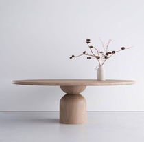 Nordic Solid Wood Round Table Minima Coffee Table Creativity Talks Table Home Long Table Designer Desk Meeting Table