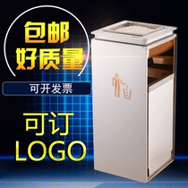 Stainless steel trash can Elevator entrance Hotel lobby Corridor hall Shopping mall Commercial high-grade vertical with ashtray tube