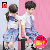 Kindergarten garden clothes summer dress big class graduation clothes photo clothes dress Primary School students class clothes set childrens school uniforms