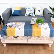 Tassel craft tea table cloth cover Nordic elk living room rectangular coffee table cover tablecloth TV cabinet dust towel
