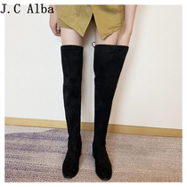 Boots fat mm over the knee women look thin big thick legs fat sister boots legs thick plus fat high tube elastic 2022 new