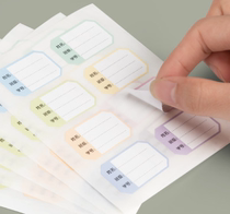 Deli Label Sticker Student color Handwritten name sticker Blank name Sticker Classification Self-adhesive label Small Sticker Cute Cartoon Sticker Paste paper mouth paper Price Tag Self-adhesive Sticker