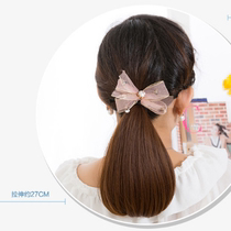 Short tied wig Female ponytail micro-curly hair wig piece fashion trend playful pear flower curly hair tail New