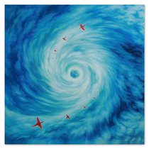 Lumei artist Li Dongxu Hurricane painted the original living room mask collection decoration painting