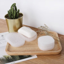 Travel portable sealed soap box foam sponge Net travel drain with lid handmade soap box toilet soap tray