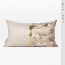 Lanpin home simple modern light luxury model room sofa light gold jacquard stitching waist pillow pillow cushion cushion