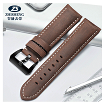 Zhisheng Italian mad horse leather strap substitute Panhai PAM matte cowhide strap mens watch