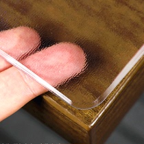 Transparent table mat waterproof pvc soft glass water crystal plate thick table mat anti-oil and burn-free tea table cloth Nordic