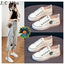 Net Red Lady Little White Shoes 2022 New Summer Models Slim 100 hitch Chick Canvas Board Shoes Ocean Qi Women Tide Shoes
