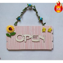 Excellent fabric house card creative cartoon cute room card woodcut letter listing custom kindergarten class card