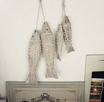 There are fish Solid Wood Wood fish nostalgic retro country wall ornaments every year