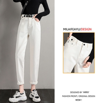 High Waist Jeans Women 2022 New Spring Autumn Season Straight Barrel Loose Old Daddy Pants 100 Hitch A Skinny Kharen Pants Woman