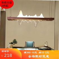 Modern simple Chandelier Creative New Chinese living room hall lamp Zen landscape dining hall lamp lobby front desk long lamp