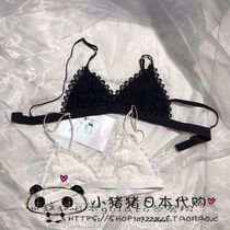 Japanese Summer Lazy Underwear Teenage Girl student Xiaoping Chest Without Steel Ring Smear Sexy Lace Light Thin and Wrapped Breast