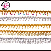 Pagoda hanging ear Bell gold coin lace stage performance clothing accessories accessories DIY handmade headwear accessories lace