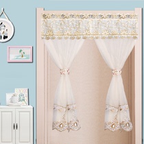Non-perforated bedroom curtain screen curtain fabric lace Door curtain Thin window screen Cabinet Wardrobe bay window Balcony screen curtain customization