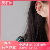 Earbuds without earhole ear clip 925 pure silver Han version Stars personality does not require earholes for earrings minimalist earrings