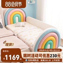 Childrens splicing bed Width bed Baby guardrail splicing artificial artificial beds seamlessly flat bed Princess beds