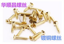 Copper plated screw golden self-tapping screw M2M2 3M2 6M3M4 6M3M4 brass small hinge cross countersunk head screw